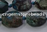 CNG5940 10*14mm - 12*16mm faceted freeform chrysocolla beads