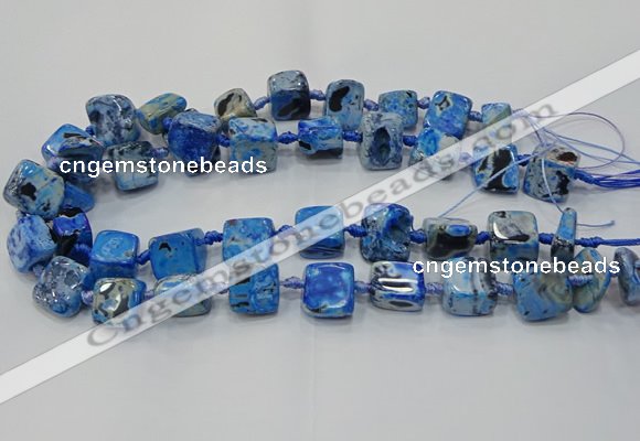 CNG6005 15.5 inches 12*16mm - 15*18mm nuggets agate beads