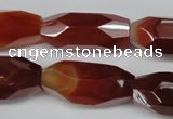 CNG601 12*28mm - 14*32mm faceted rice red agate nugget beads