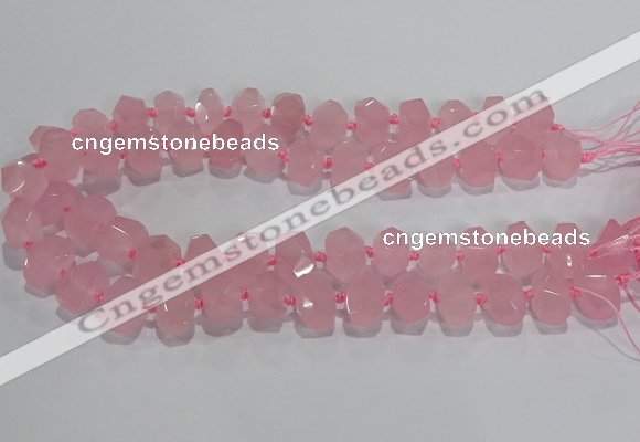 CNG6013 15.5 inches 10*14mm - 12*16mm faceted nuggets white jade beads