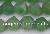 CNG6034 15.5 inches 12mm faceted nuggets green aventurine beads