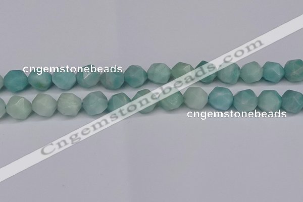 CNG6035 15.5 inches 12mm faceted nuggets amazonite beads