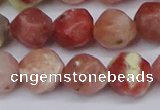 CNG6040 15.5 inches 12mm faceted nuggets rhodochrosite beads