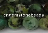 CNG6047 15.5 inches 12mm faceted nuggets African turquoise beads
