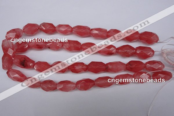 CNG608 12*20mm – 14*24mm faceted nuggets cherry quartz beads