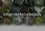 CNG6083 15.5 inches 8mm faceted nuggets moss agate beads