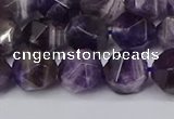 CNG6094 15.5 inches 8mm faceted nuggets dogtooth amethyst beads