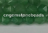 CNG6101 15.5 inches 8mm faceted nuggets green aventurine beads