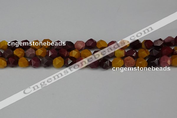 CNG6106 15.5 inches 8mm faceted nuggets mookaite gemstone beads