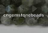 CNG6108 15.5 inches 8mm faceted nuggets labradorite beads