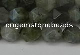 CNG6108 15.5 inches 8mm faceted nuggets labradorite beads