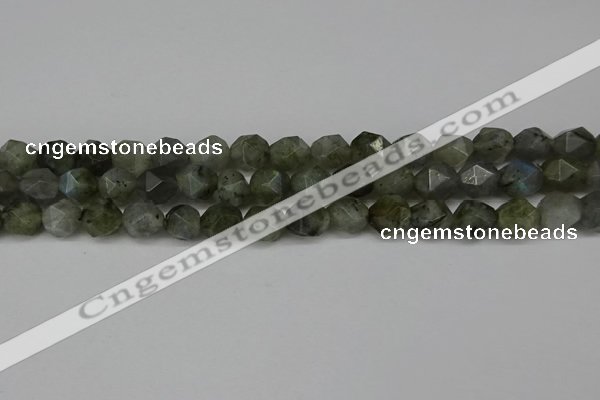 CNG6108 15.5 inches 8mm faceted nuggets labradorite beads