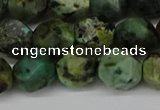 CNG6110 15.5 inches 8mm faceted nuggets African turquoise beads