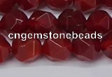 CNG6159 15.5 inches 10mm faceted nuggets red agate beads