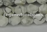 CNG6173 15.5 inches 10mm faceted nuggets white howlite beads