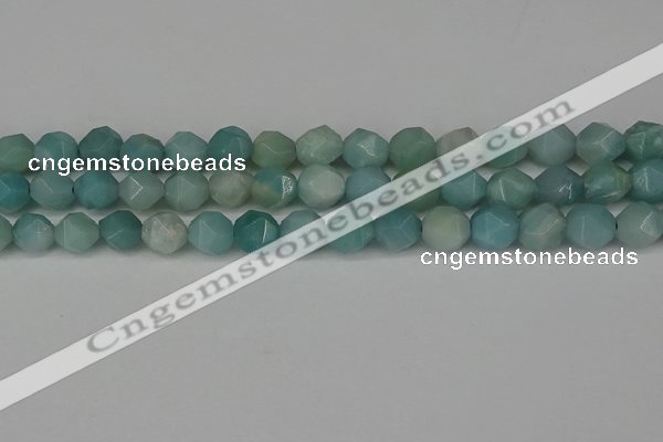 CNG6175 15.5 inches 10mm faceted nuggets amazonite gemstone beads