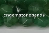 CNG6176 15.5 inches 10mm faceted nuggets green aventurine beads