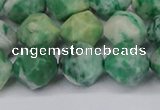 CNG6192 15.5 inches 10mm faceted nuggets Qinghai jade beads