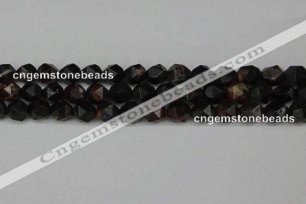 CNG6194 15.5 inches 10mm faceted nuggets plum blossom jade beads