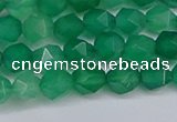 CNG6226 15.5 inches 6mm faceted nuggets green agate beads