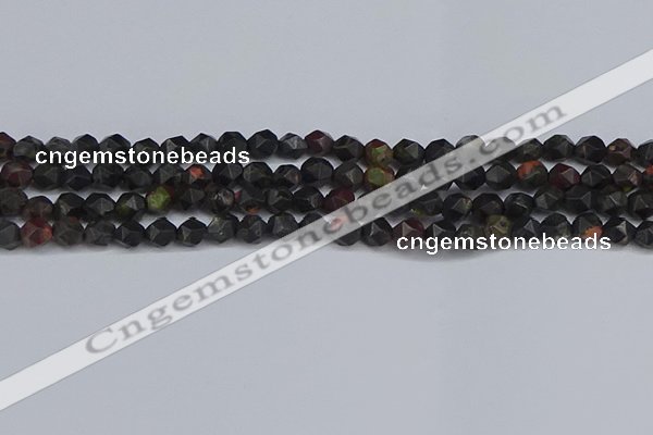 CNG6238 15.5 inches 6mm faceted nuggets plum blossom jade beads