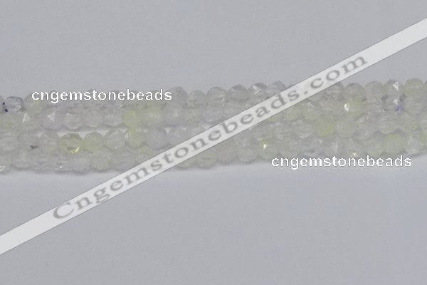 CNG6258 15.5 inches 6mm faceted nuggets green cherry quartz beads
