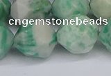 CNG6293 15.5 inches 14mm faceted nuggets Qinghai jade beads