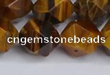 CNG6299 15.5 inches 14mm faceted nuggets yellow tiger eye beads