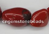 CNG63 15.5 inches 10*15mm - 25*40mm nuggets red jasper beads