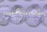 CNG6300 13*18mm - 15*20mm faceted freeform white crystal beads