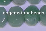 CNG6310 13*18mm - 15*20mm faceted freeform green aventurine beads