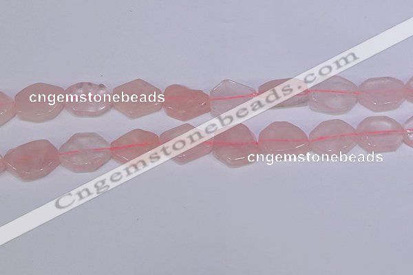 CNG6325 15.5 inches 14*18mm - 16*22mm freeform rose quartz beads