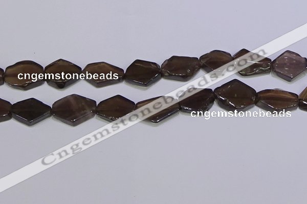 CNG6332 15.5 inches 14*18mm - 16*22mm freeform smoky quartz beads