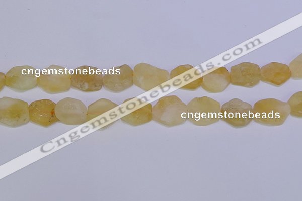 CNG6355 15.5 inches 14*18mm - 16*22mm freeform matte citrine beads