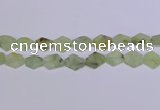 CNG6357 14*18mm - 16*22mm freeform green matte rutilated quartz beads