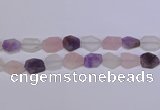 CNG6364 15.5 inches 14*18mm - 16*22mm freeform matte mixed quartz beads