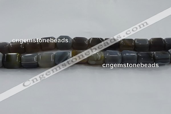 CNG6410 15.5 inches 15*20mm faceted nuggets grey agate beads