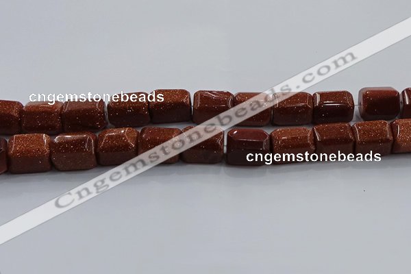 CNG6421 15.5 inches 15*20mm faceted nuggets goldstone beads