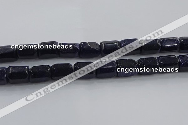 CNG6422 15.5 inches 15*20mm faceted nuggets blue goldstone beads