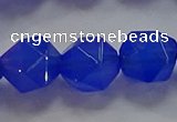 CNG6511 15.5 inches 12mm faceted nuggets blue agate beads