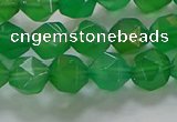 CNG6513 15.5 inches 8mm faceted nuggets green agate beads