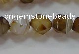 CNG6518 15.5 inches 10mm faceted nuggets line agate beads