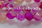 CNG6521 15.5 inches 8mm faceted nuggets line agate beads