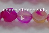 CNG6523 15.5 inches 12mm faceted nuggets line agate beads