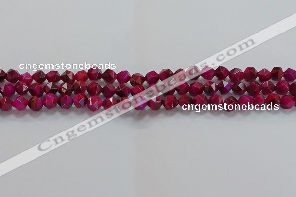 CNG6534 15.5 inches 6mm faceted nuggets red tiger eye beads