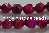 CNG6535 15.5 inches 8mm faceted nuggets red tiger eye beads