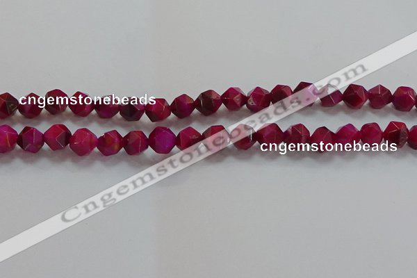 CNG6535 15.5 inches 8mm faceted nuggets red tiger eye beads