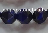 CNG6545 15.5 inches 12mm faceted nuggets blue tiger eye beads