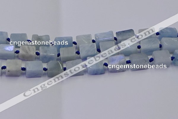 CNG6801 15.5 inches 8*12mm - 10*16mm nuggets aquamarine beads