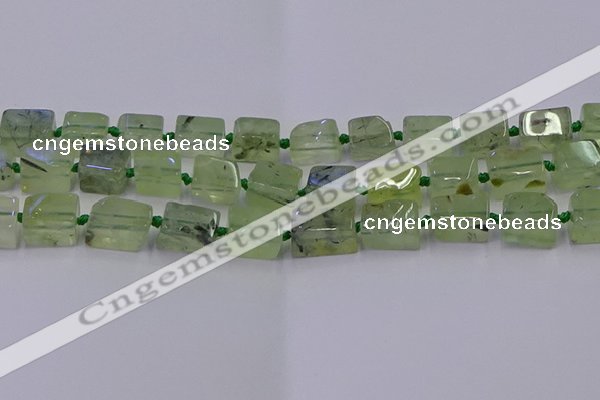 CNG6810 15.5 inches 8*12mm - 10*16mm nuggets prehnite beads